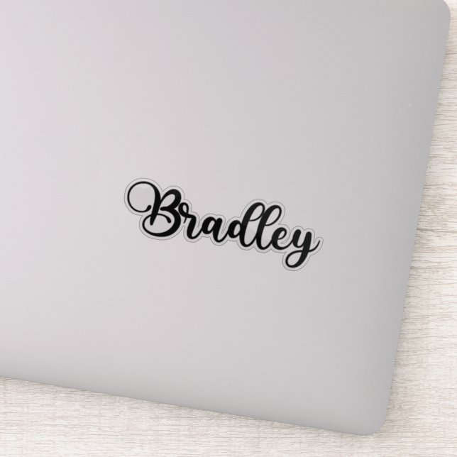 Bradley Name - Handgeschriebene Kalligrafie Aufkleber (Detail)