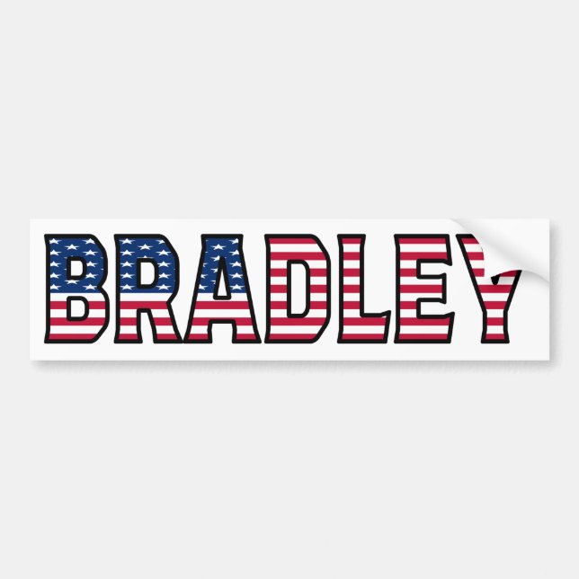 Bradley Name Vorname USA Aufkleber Sticker Auto Autoaufkleber (Vorne)