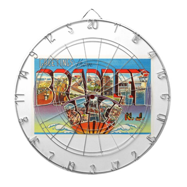 Bradley-Strand-New-Jersey NJ Vintage alte Dartscheibe (vorne)