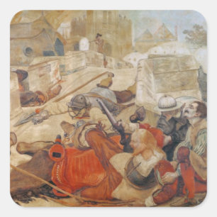 Bradshaw verteidigt Manchester (1642) Quadratischer Aufkleber