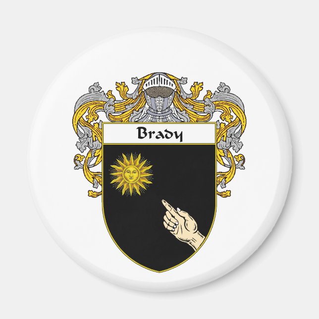 Brady Coat of Arms (Mantled) Magnet (Vorne)