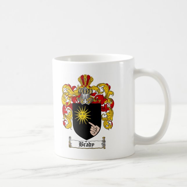 BRADY FAMILIENWAPPEN - BRADY WAPPEN KAFFEETASSE (Rechts)