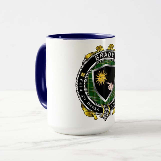 Brady Irish Shield Combo Tasse 15oz (Vorderseite Links)
