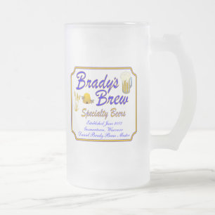 Bradys Brew-Bier-Tasse Mattglas Bierglas