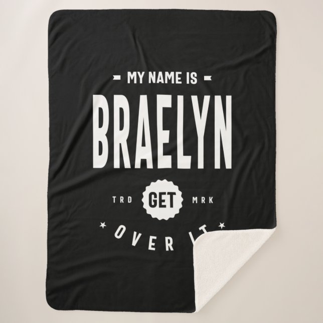 Braelyn Personalisiert Name Birthday Sherpadecke (Vorderseite)