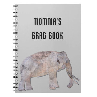 Brag-Buch-Elefant-Foto-Notizbuch MOMMAS Notizblock
