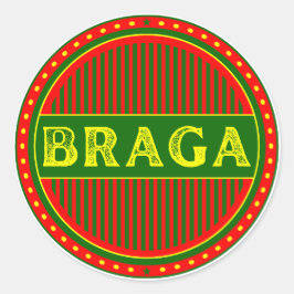 Braga City Pride Emblem – Portuguese Identity Runder Aufkleber