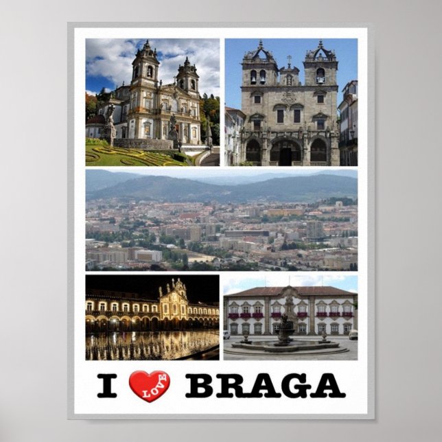 Braga - I Liebe - Portugal - Poster (Vorne)