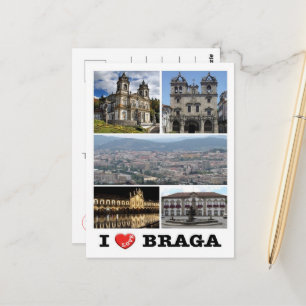Braga - I Liebe - Portugal - Postkarte