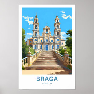 Braga Portugal Travel Print Poster