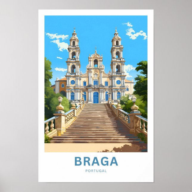 Braga Portugal Travel Print Poster (Vorne)