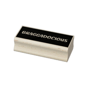 BRAGGADOCIOUS HOLZKUNST BRIEFMARKE GUMMISTEMPEL