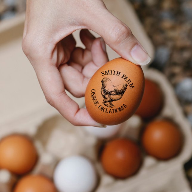 Brahma Chicken Hen mit Ei-Briefmarke Gummistempel (Von Creator hochgeladen)