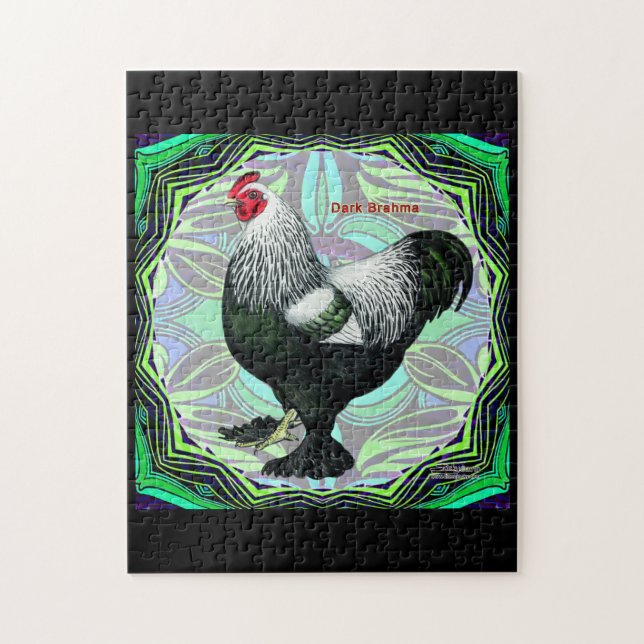 Brahma: Fancy Dark Rooster Puzzle (Vertikal)
