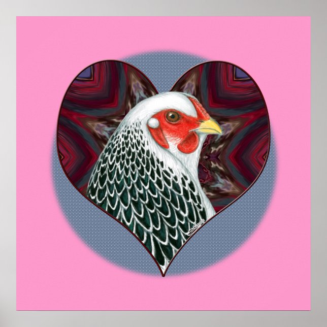 Brahma Hen Heart Poster (Vorne)