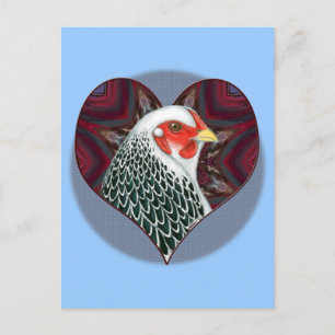 Brahma Hen Heart Postkarte