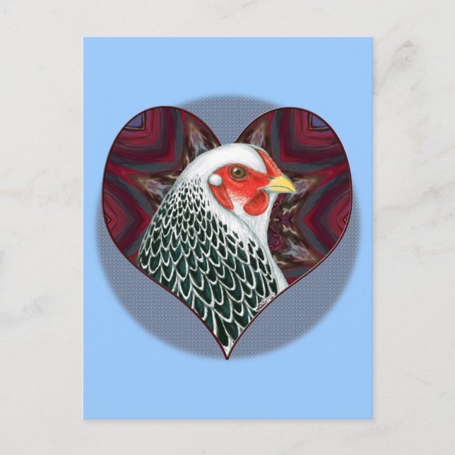 Brahma Hen Heart Postkarte (Vorderseite)