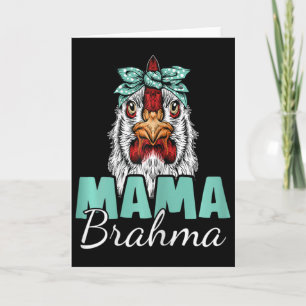 Brahma-Huhn-Mutter Vintage Silkie-Huhn-Mama Karte