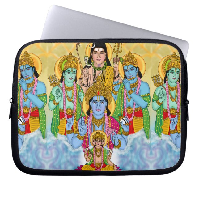 Brahma Vishnu Shiva Ram Krishna Laptop Hülle Laptopschutzhülle (Vorderseite)