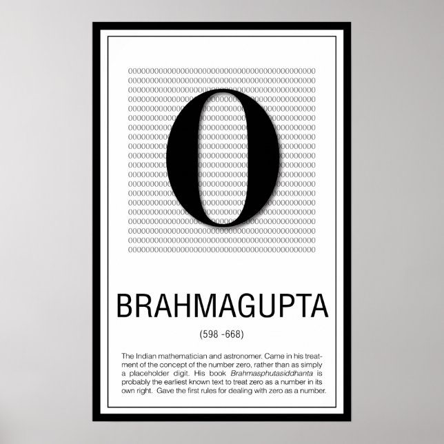 Brahmagupta Poster (Vorne)