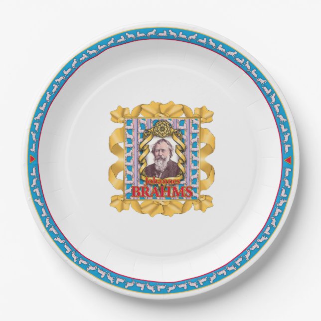 Brahms Papierplatte Pappteller (Vorderseite)