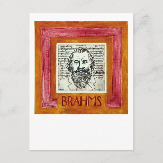 Brahms Postkarte (Vorderseite)