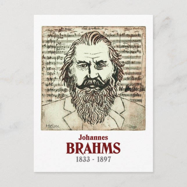 Brahms Postkarte (Vorderseite)