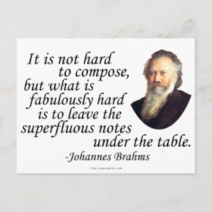 Brahms zur Komposition Postkarte