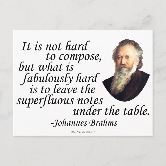 Brahms zur Komposition Postkarte (Vorderseite)
