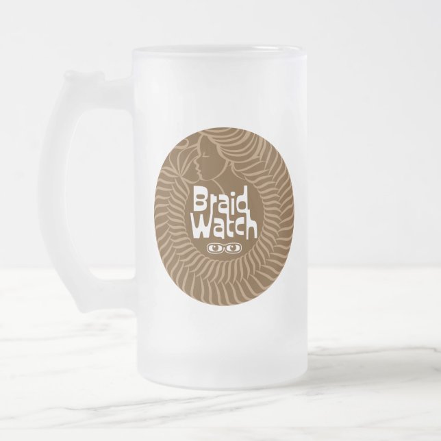 Braid Watch Lezbi Nerdy Chibi Frosted Mug Mattglas Bierglas (Links)