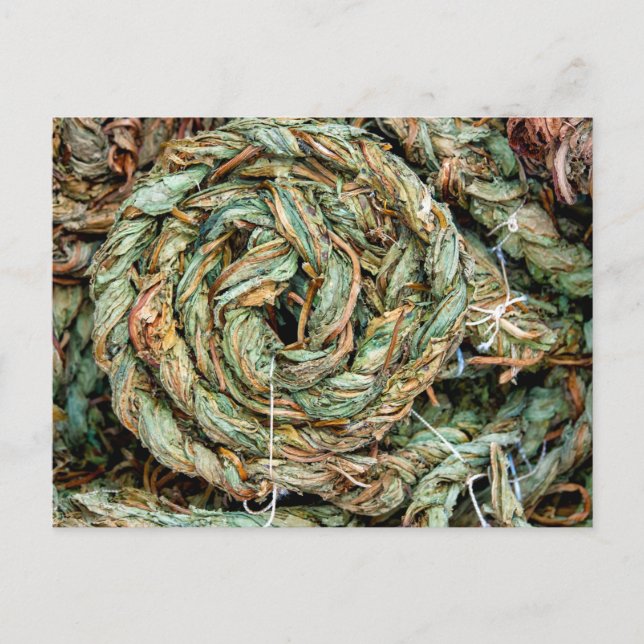  Braided dried sorrel leaves Postkarte (Vorderseite)