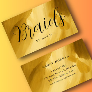 Braids Typografie Visitenkarte