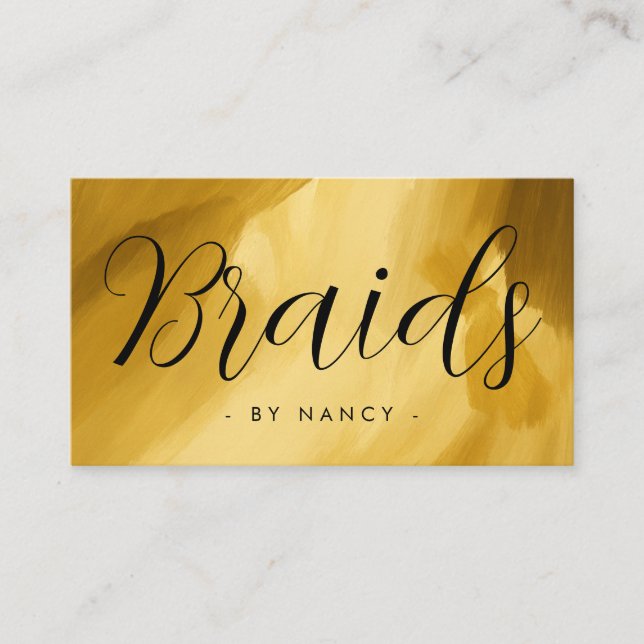 Braids Typografie Visitenkarte