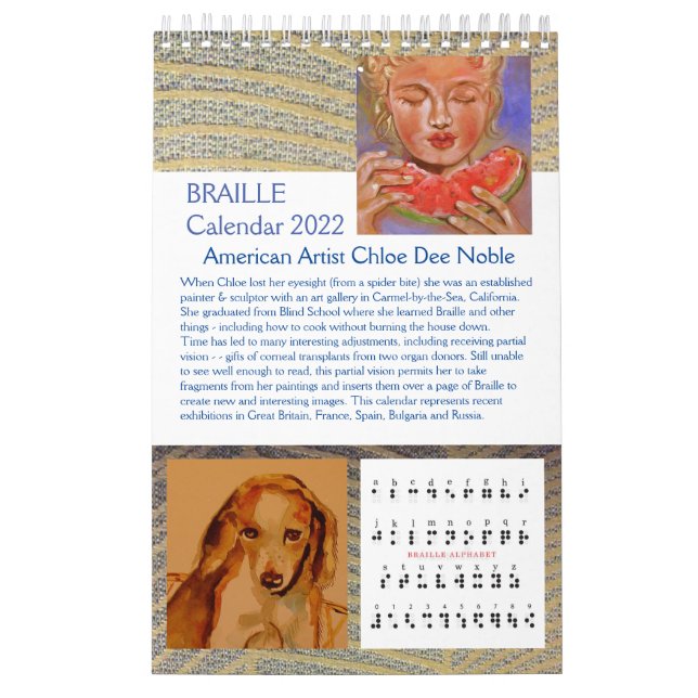 Braille 2022 von Chloe Dee Noble - Kalender (Titelbild)