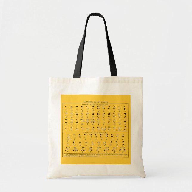 Braille Alphabet Bag Tragetasche (Vorne)