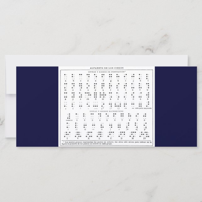 Braille Alphabet Rack Card (Vorderseite)