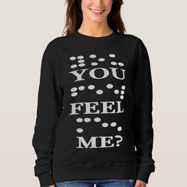 Braille Dots Pattern Literacy Blind Awareness Sweatshirt (Vorderseite)