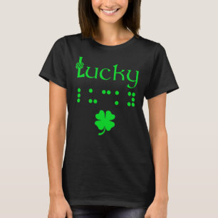 Braille Shirt Lucky St Patricks Day gibt Blindes A