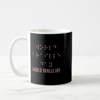 Braille-Shirt, Welt-Braille-Tag, Braille-Schrift Kaffeetasse