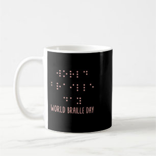 Braille-Shirt, Welt-Braille-Tag, Braille-Schrift Kaffeetasse