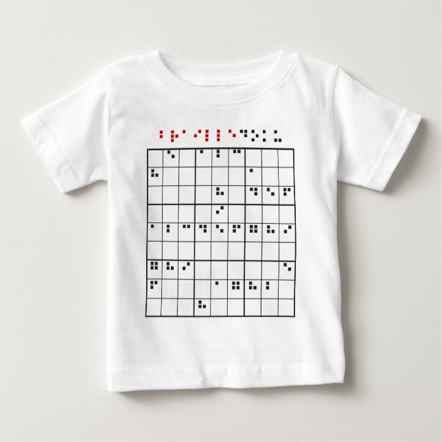 brailledoku baby t-shirt (Vorderseite)