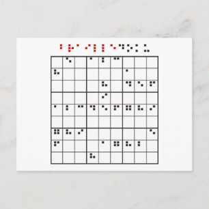 Brailledoku Postkarte