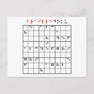 Brailledoku Postkarte