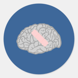 Brain-Ache-Aufkleber Runder Aufkleber