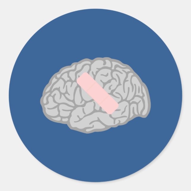 Brain-Ache-Aufkleber Runder Aufkleber (Vorderseite)