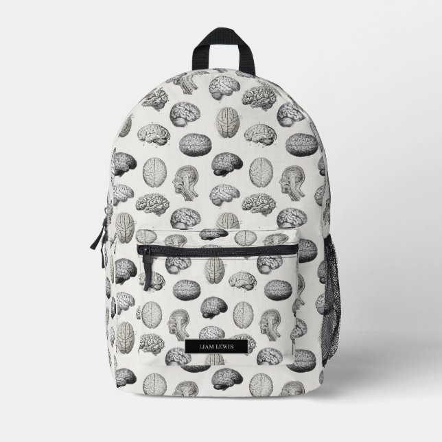 Brain Anatomy Biology Illustrations Bedruckter Rucksack (Vorderseite)