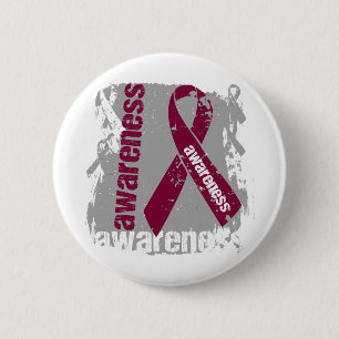 Brain Aneurysm Awareness Grunge Ribbon Button