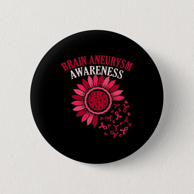 Brain-Aneurysm-Awareness-Monatsunterstützung Grap Button (Vorderseite)