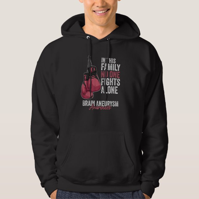 Brain Aneurysm Awareness Month Gloves Burgundy Rib Hoodie (Vorderseite)