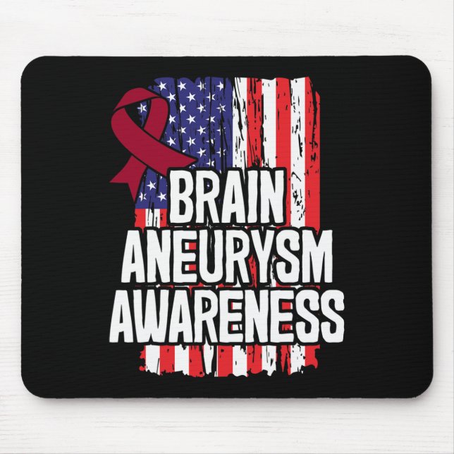 Brain Aneurysm Awareness Ribbon Mousepad (Vorne)